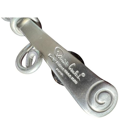 Robert Welch Jeweled Cheese Spreader Black Cabochon Swirl Handle Stainless Steel - Picture 4 of 5